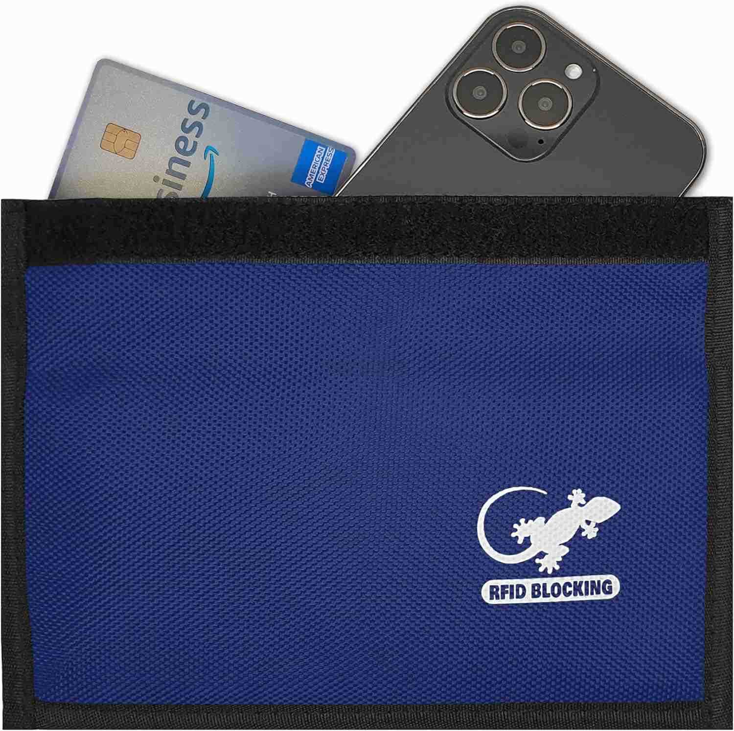 Travel Tech Blue Nylon Faraday Bag Signal Blocker for Cell Phone Car Key FOB Data Privacy BLUE NYLON Z250910