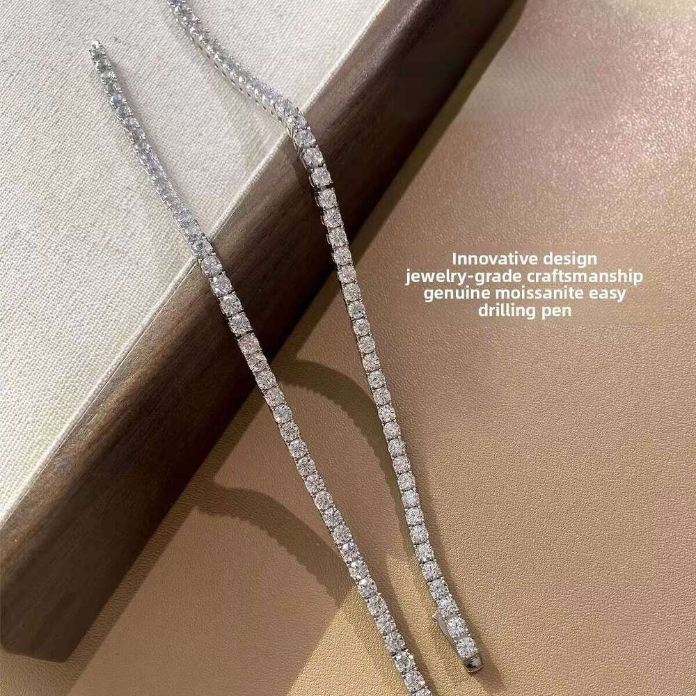 GRA Certified 3mm Moissanite Tennis Bracelet Sterling Sier Dainty Bangle Jewelry Gift for Women