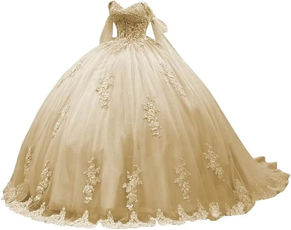 Elegant Lace Quinceanera Dresses Ball Gown Lace Up Corset 15 16 Birthday Prom Party Gown Vestidos De 15 Anos