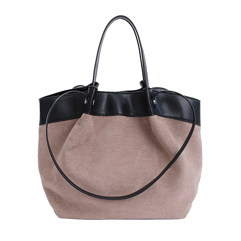 Free shipping designer Vintage Casual Ruched Tote Bag Commuter Bag Women Patchwork Large Capacity Shoulder Bag Fashion Versatile Underarm Bag