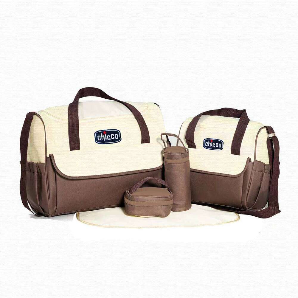 New Fashionable Color-Blocked Mommy Five-Piece Set; Hot-Selling Large-Capacity Letter Set for Foreign Trade; Travel Shoulder Crossbody Multifunctional