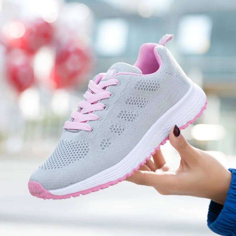 2025 new Women's Sneakers Spring Autumn Fashion Mesh Breathable Casual Shoes Soft soled anti slip outdoor running shoe size36-41