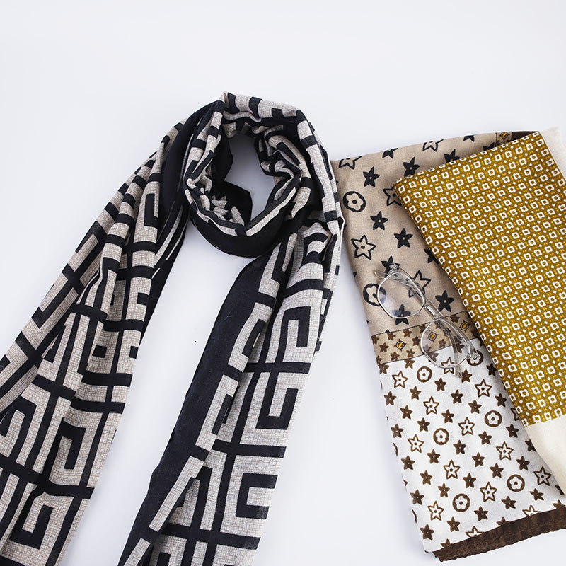 Live Korean Version Cotton Linen Silk Spring Summer Autumn Winter Warm Neck Long Scarf Shawl
