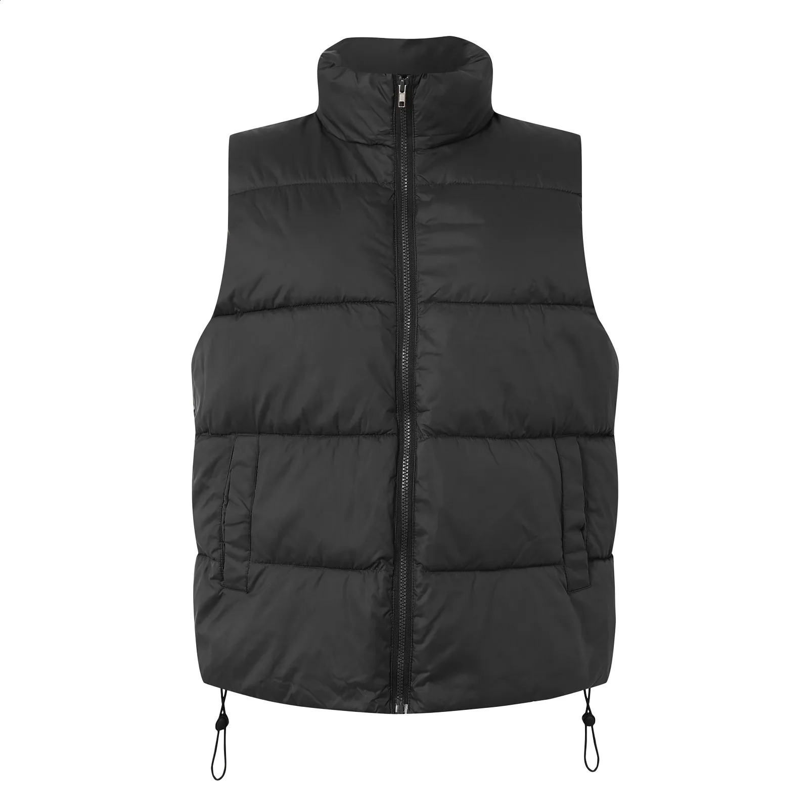 Womens Sleeveless Warm Down Vest Autumn And Winter Oversize Zip Up Casual Tank Parkas Jacket Solid Color Puffer Outwears 250823