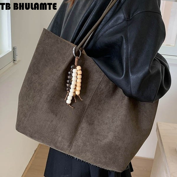 Free Shipping Designer Bag Simple Suede Tote Bag For Women 2025 Autumn Luxury Bag Winter New Velvet Mother-daughter Bag Large Capacity Handbag Shoulde
