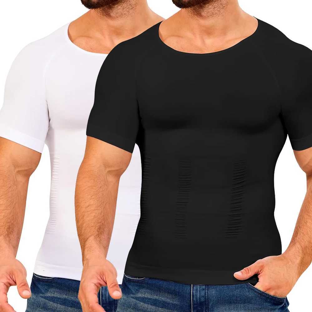 MISSMOLY Mens Body Shaper Slimming Posture Tee Belly Abdomen Corrector Compression Abs Slimming Waist Shaping Corset Tshirt New W250910