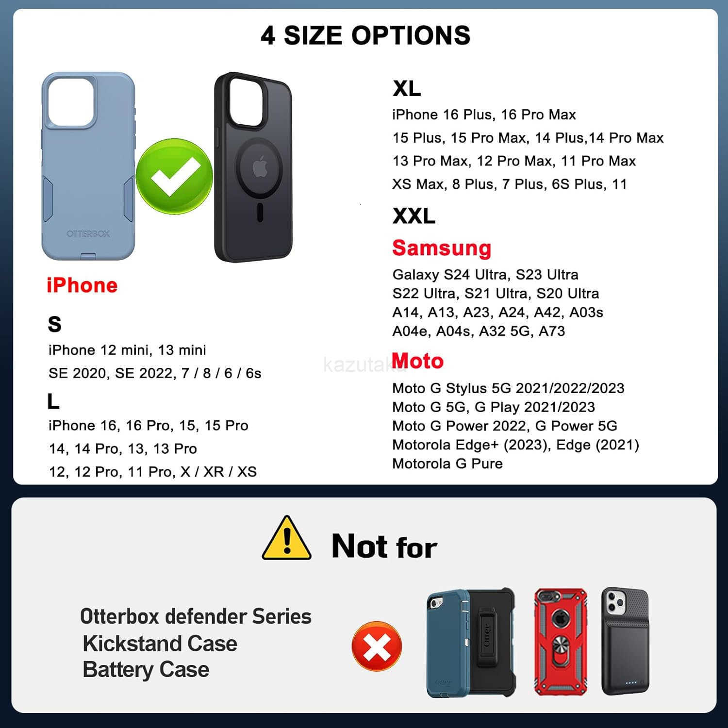 Cell Phone Holster Compatible with S25S24S23S22S21S20 Ultra Pixel 87 Pro Belt Clip and Card Holder Black XXL Z250910