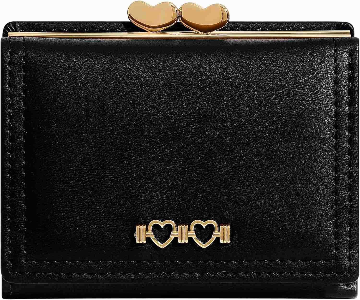 Wallet for Women Cute Wallet Card Holder Small Trifold RFID Blocking Purse Cute Small Leather Mini Short Purse with Coin Pocket for Girls Ladies Burgu