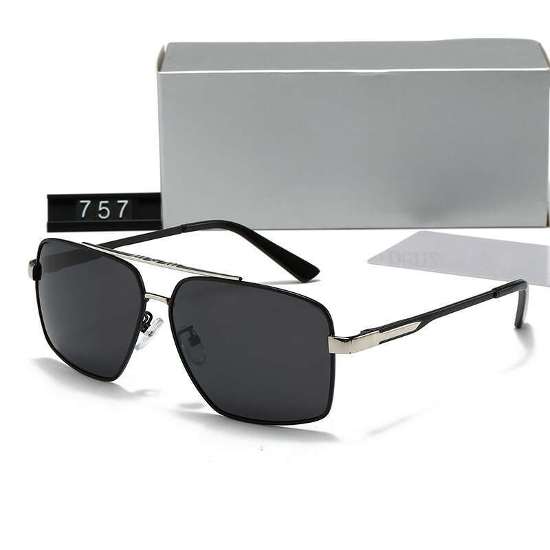 New Polarized Square Frame Men's Fashion Trend Casual Sunglasses Driving Outdoor Glasses 757