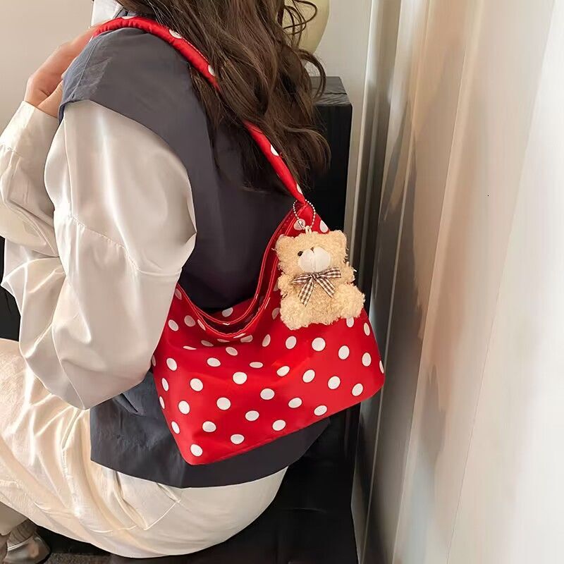 Super Popular Niche Polka Dot Nylon Bag Luxury Bag For Women Designer Bag Free Shipping New Versatile Shoulder Underarm Bag For Going Out And Work Sma