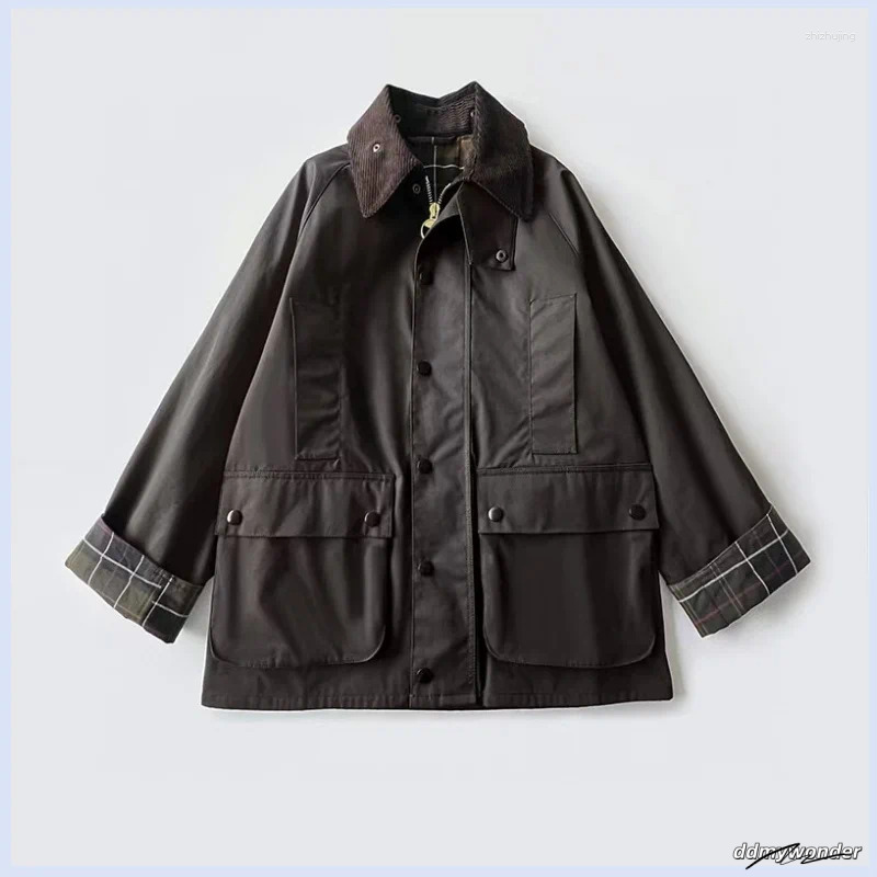 Women's Jackets Wax Free Lapel With Multiple Pockets Outdoor Loose Retro And Nostalgic Atmosphere Patchwork Jacket For Women ddmywonder ddmywonde