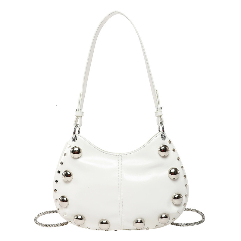 2025 autumn new handbag Korean style niche design versatile trend fashionable rivet bag women's shoulder bag designer bag