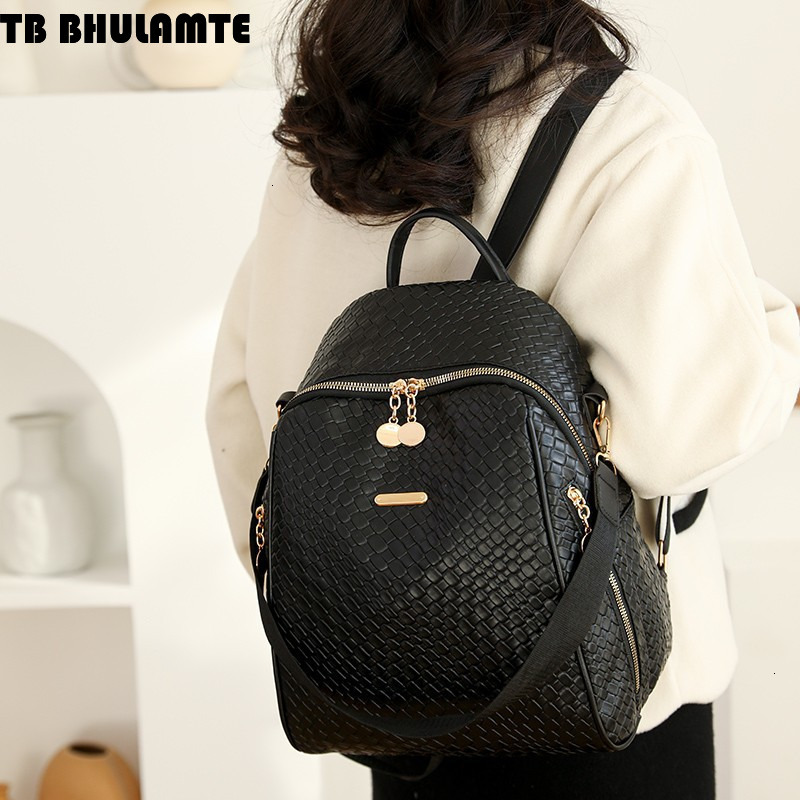 Free Shipping Designer Bag Fashion Leather Backpack 2025 New Simple Large Capacity Versatile School Luxury Bag Bag Women's Travel Backpack Cross-