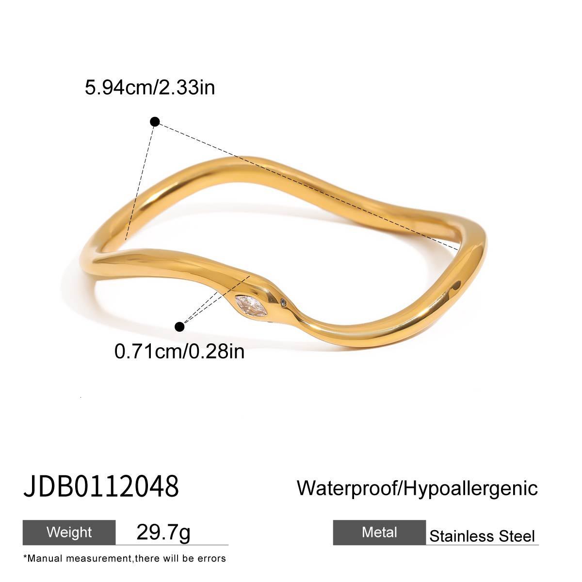 Luxury Brand Designer Jewelry Jieding European And American Style Stainless Steel Snake Bracelet Non-Fading Bracelet Light Luxury High-End Jewelry 18K