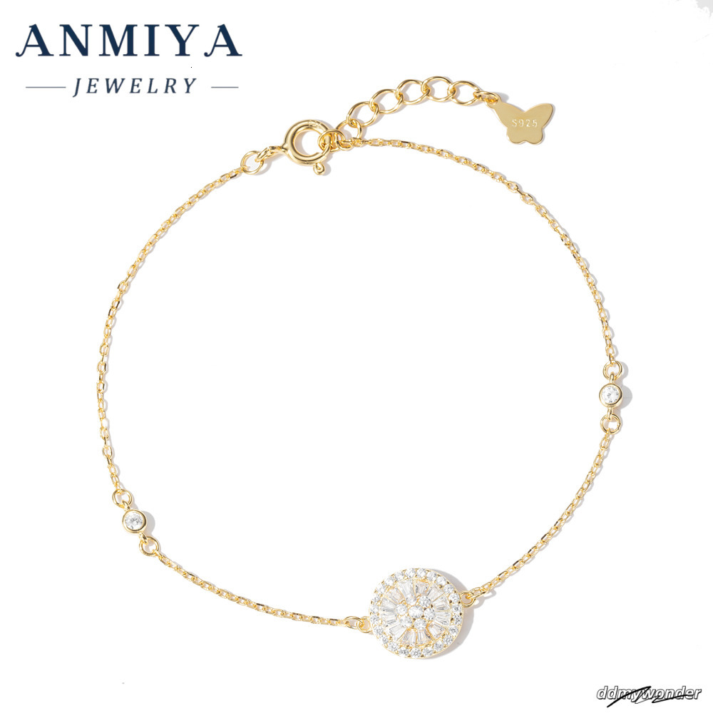 Premium Sterling Sier Clover Bracelet With Geometric Round Design And Sparkling Zircon Inlay For Jewelry Gift