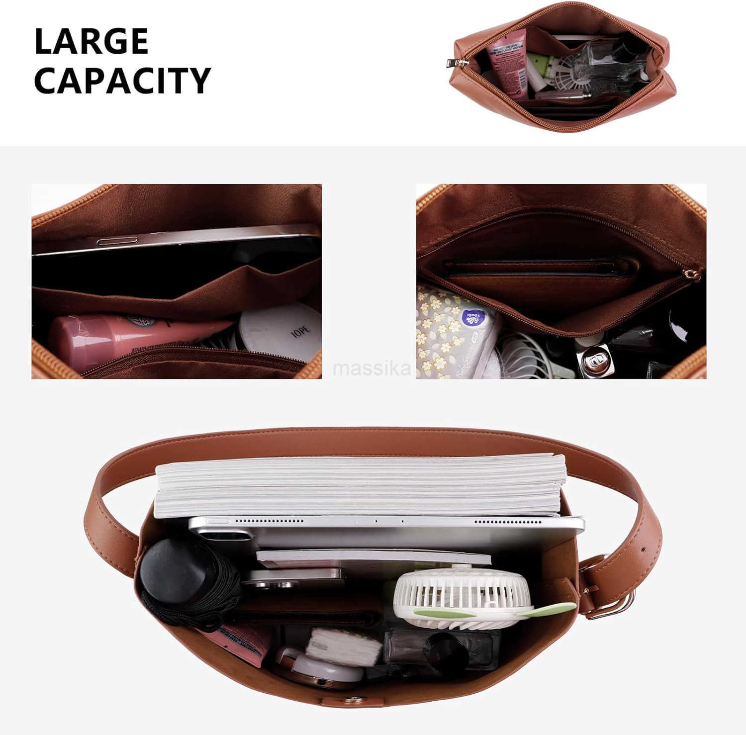 Bucket BagWomens Satchel Handbags TrendyLeather Shoulder Purses for WomenAdjustable Strap M250910