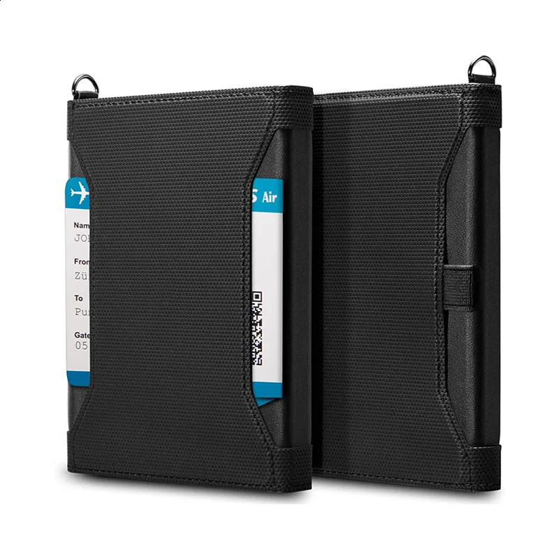 Travel Essentials RFID Blocking Passport Holder Multifunctional Large Capacity Passport Cover Gifts Business Travel Card Case250906