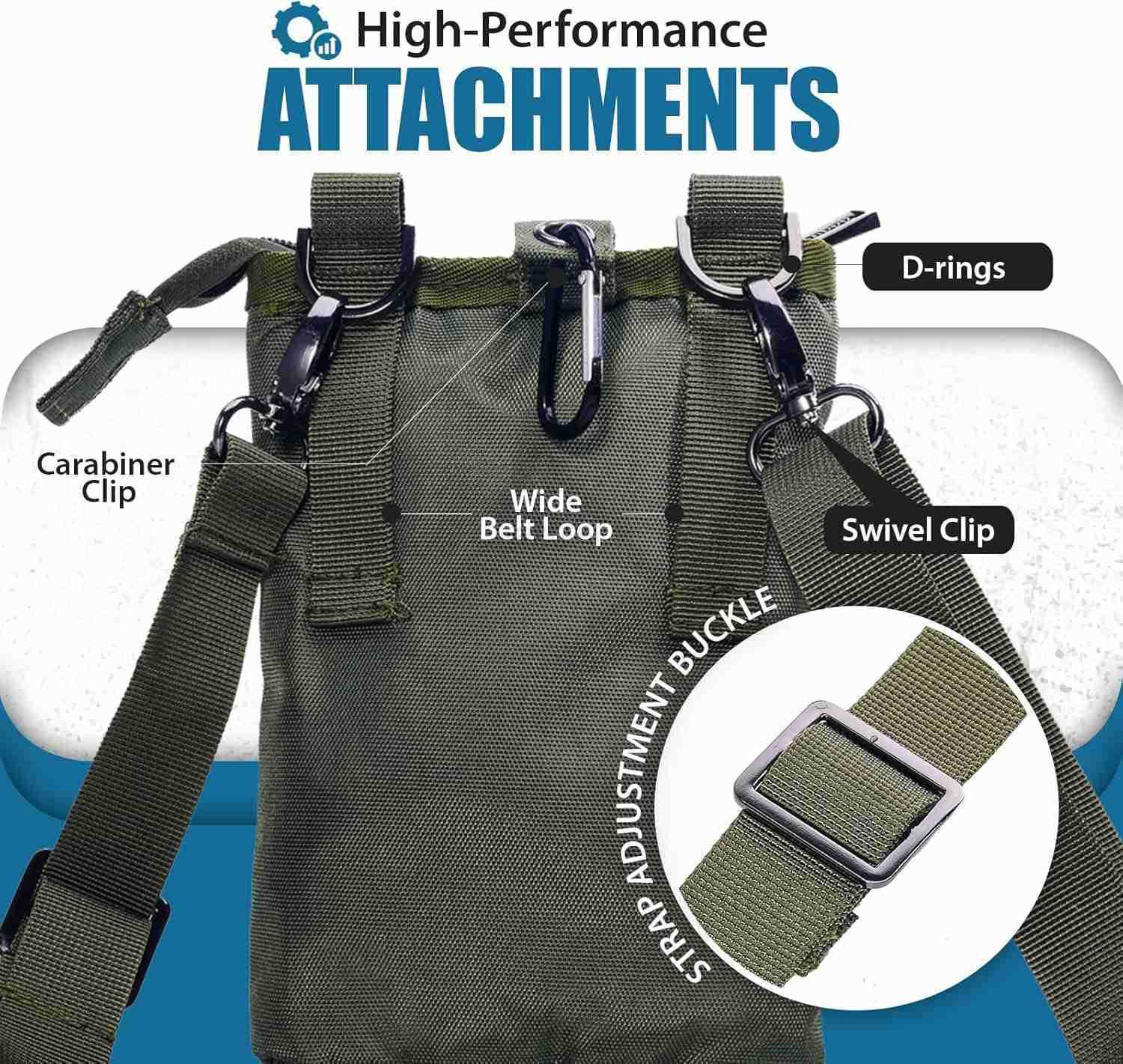 Nylon Phone Belt Pouch Fit for iPhone 16 Pro Max 15 Pro Max 14 13 12 Pro Max S25 Plus S24 Ultra S23 Ultra Holster Case with Belt Clip Crossbody Cell P