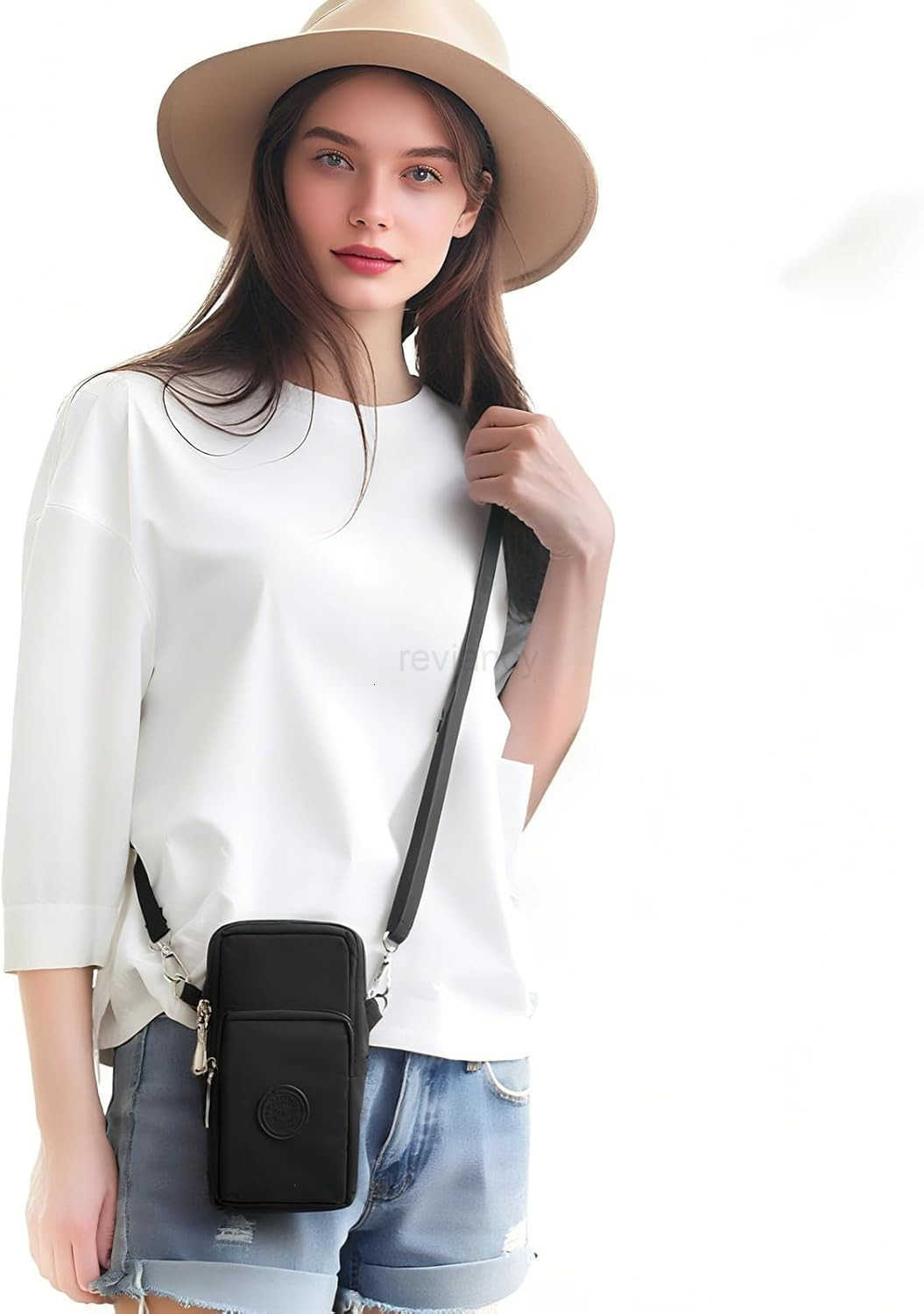 Waterproof Nylon Cute Crossbody Cell Phone Purse Smartphone Wallet Bag for WomenW250910