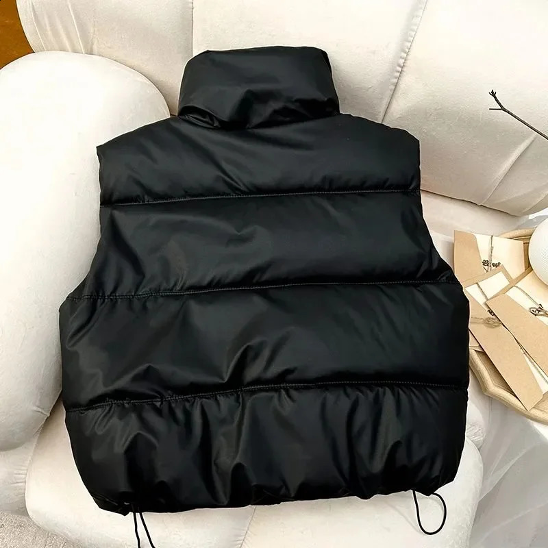2025 Women Winter Warm Waistcoat Ladies Sleeveless Stand Collar Coats Warm Outerwear Casual Lightweight Puffer Vest Jackets 250823