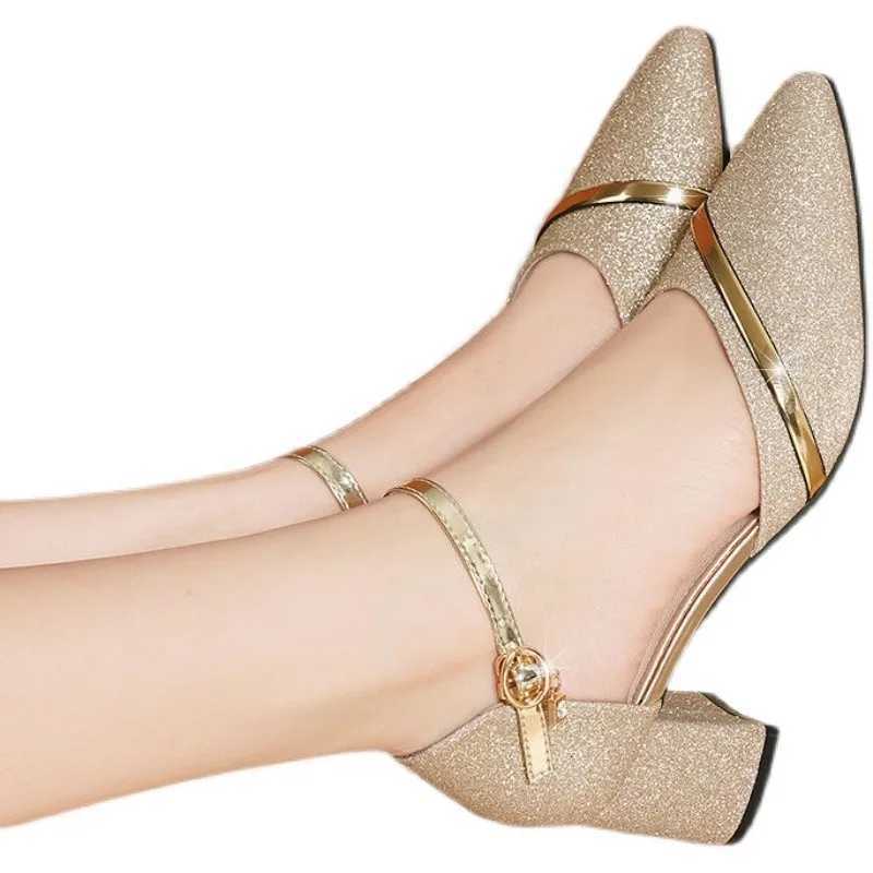 2024 New Spring Summer Black Fashion Highheeled Shoes Highquality Womens Silver Wedding Highheeled Shoes Womens Party Pump W250910