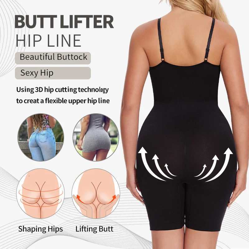 New Bodysuit Shapewear Women Tank Top Tummy Control Full Body Shaper Anti Chafing Shorts Slimming Waist Butt Lifter W250910