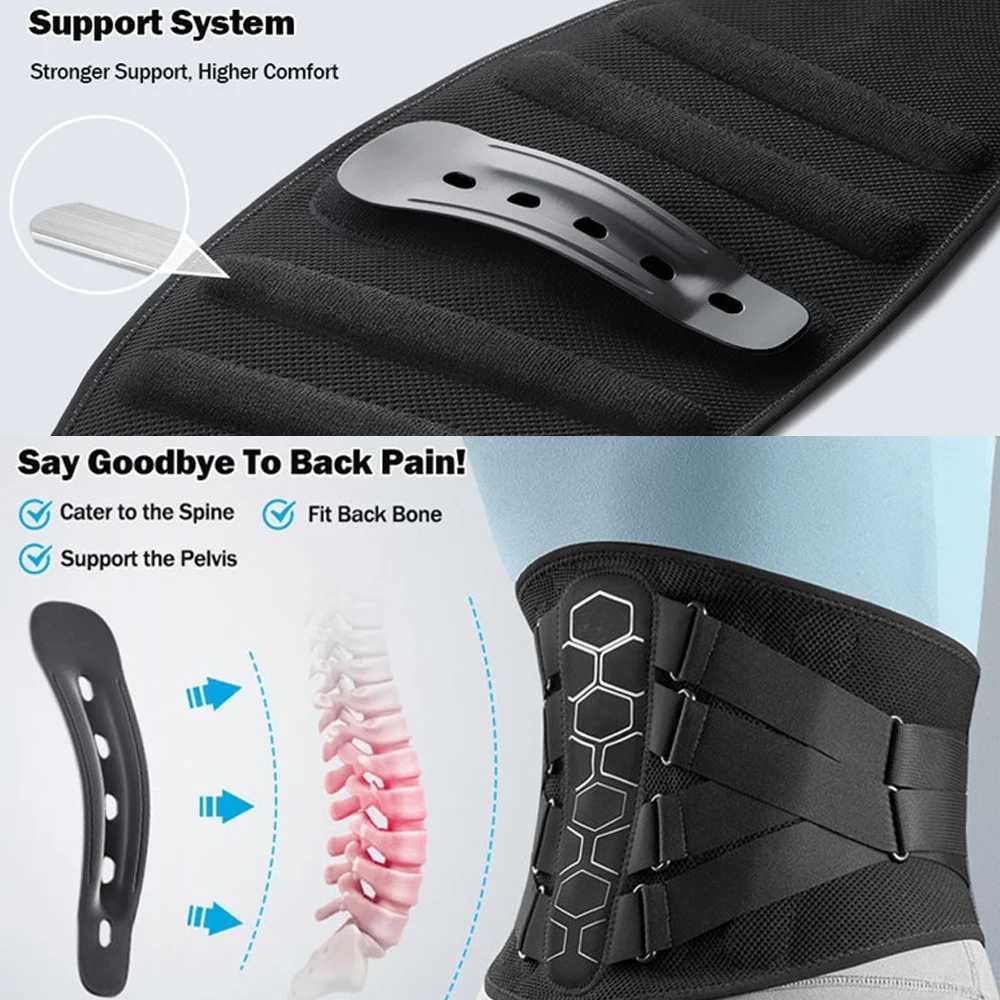 Lower Back Brace for Pain ReliefBack Support Belt Flexible Lumbar Support Waist Belt for Lifting At WorkScoliosis Pain Relief W250910