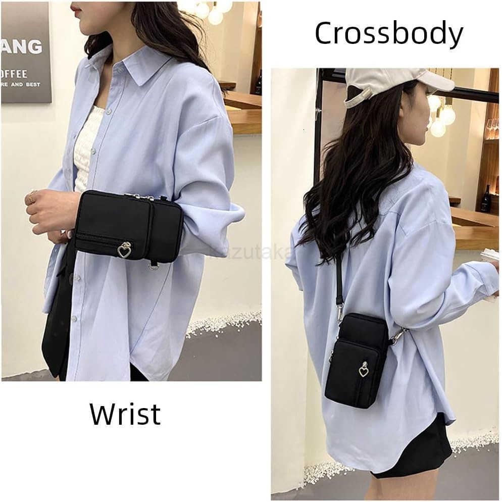Crossbody Phone Purse Nylon Shoulder Pouch Walking Wallet Wristlet Sport Armband Z250910