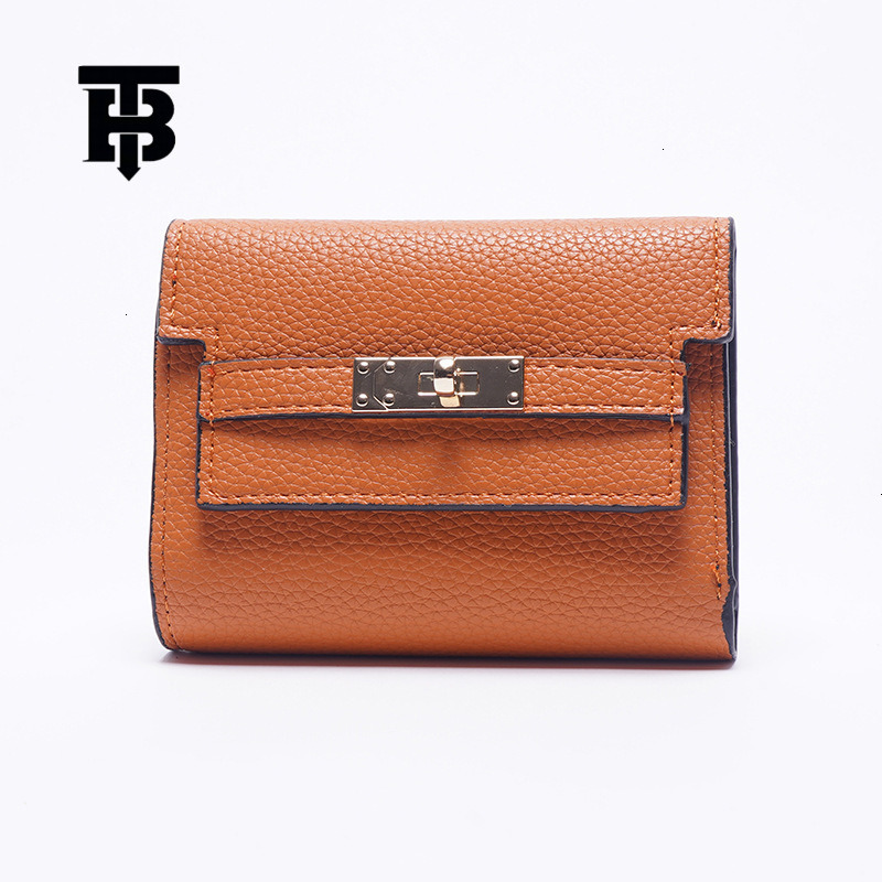 TB BHULAMTE Designer Women's Wallet Ins Premium Folding Card Bag Short Handbag Zero Money Bag Mini Business Card Holder