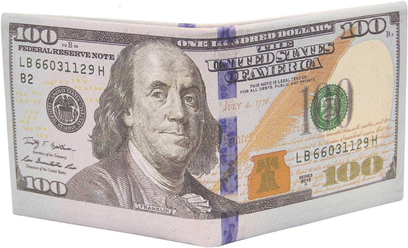 Men Us Dollar Bill Wallet Billfold Leather CARD Photo HolderZ250910