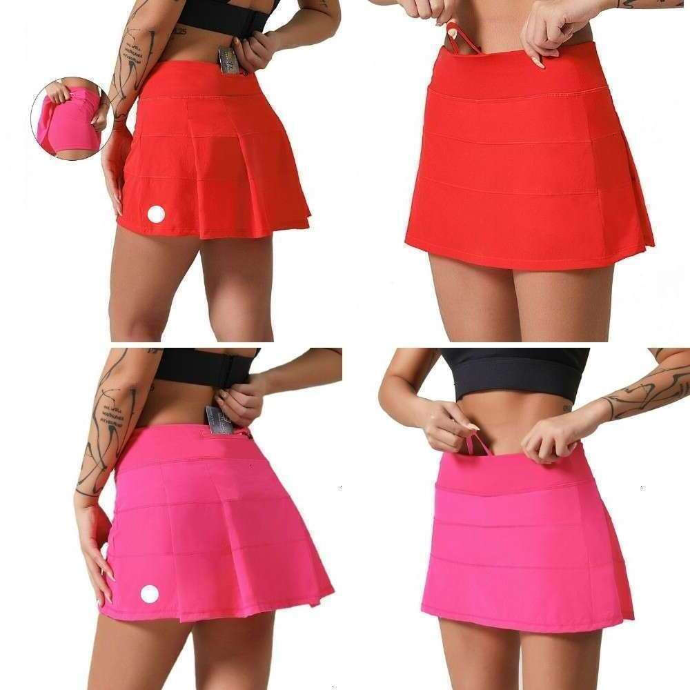 Women Sports Shorts Zipper Pleated Tennis Golf luluity lemonitys Short Skirt Yoga luluity lemonitys sets Shirts Quick-drying luluity lemonitys leggings