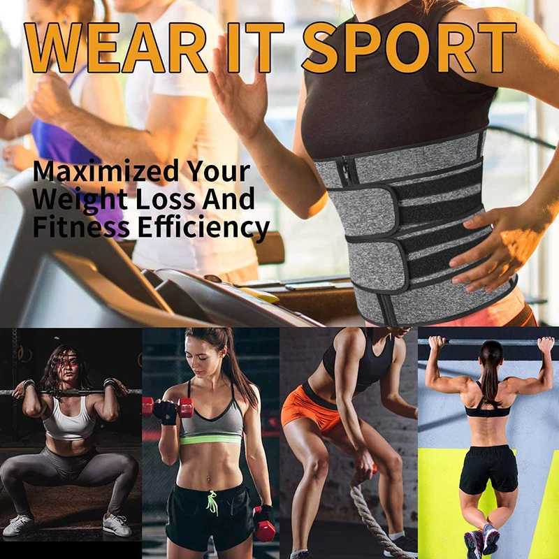 Neoprene Sauna Waist Corset Sweat Belt for Women Weight Loss Compression Trimmer Workout Fitness W250910