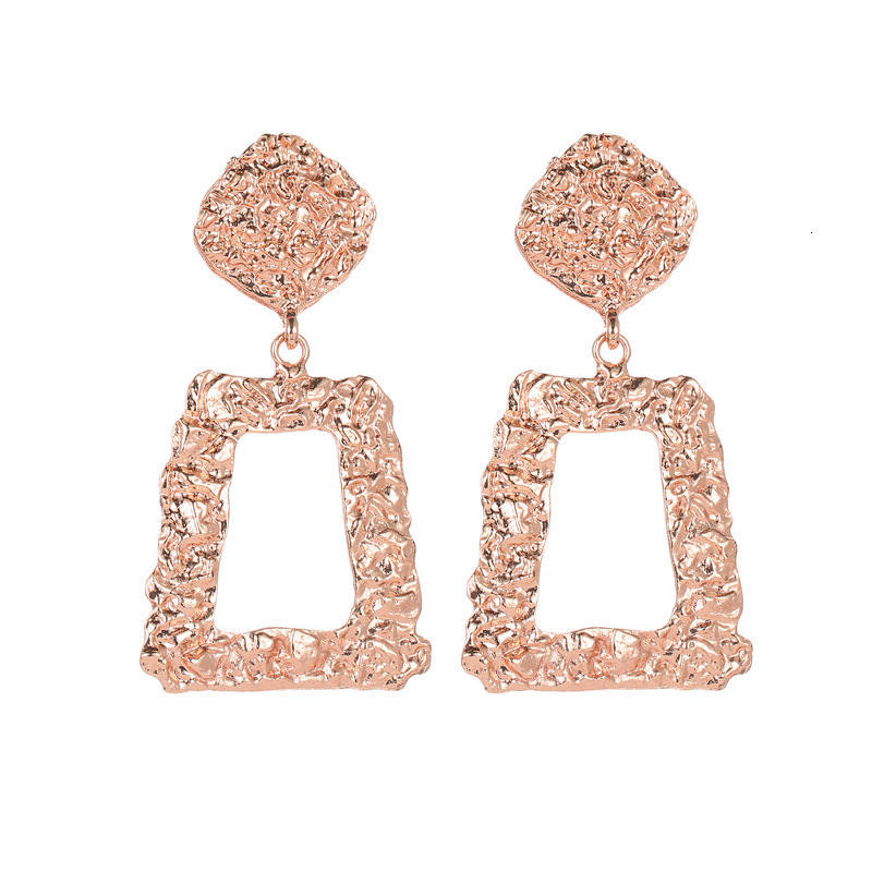 Hot Sale Emed For Women Creative Design Frosted Round Square Earrings