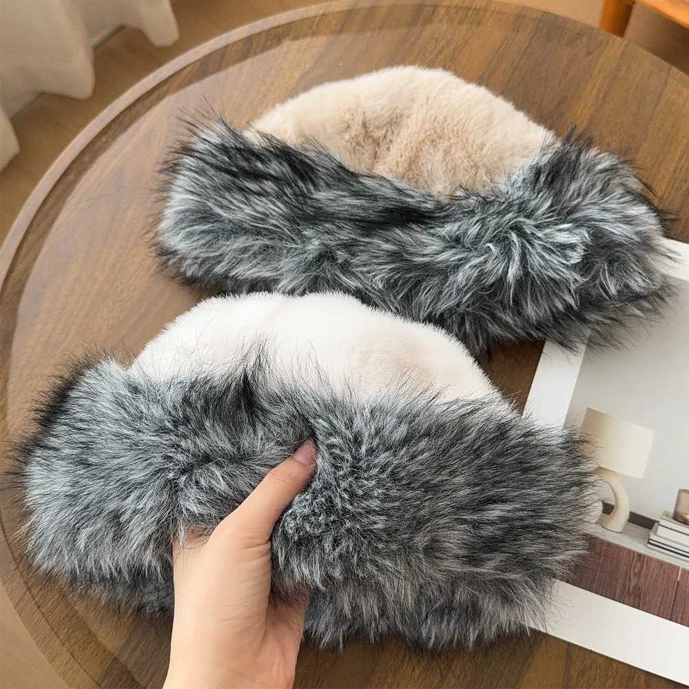 Winter Warm Hat for Women Men Unisex Faux Fur Mongolian Hat Two Tone Cololock Fluffy Plush Trper Beanie C for Cold WeatherXJ250910