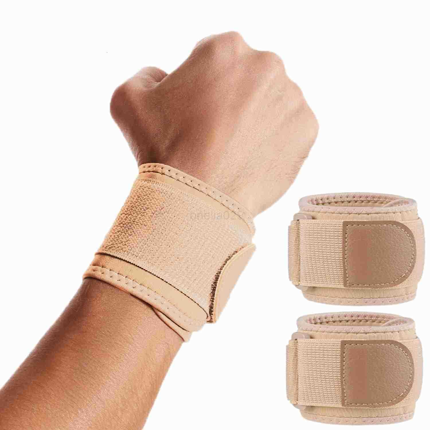 2 Pack Wrist Wraps for Sports Protection and Pain Relief Adjustable Wrist Support Strap for Tendonitis Working Out WeightliftingStrength TrainingKettl