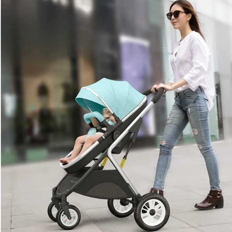 High View Twin Stroller Lightweight Baby Stroller Folding Shock Absorber Detachable Double Childrens Carriage Multifunctional W250910