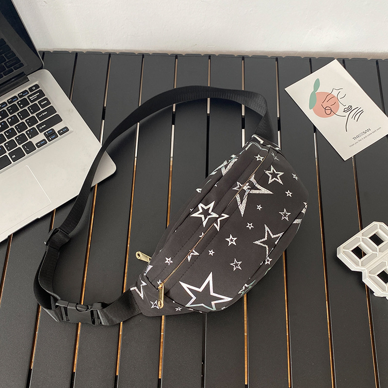 Casual Fashion Unisex Trendy Crossbody Luxury Bag Bag Nylon Designer Bag Five Star Print Sports Chest Bag Student Large Capacity Free Shipping Crossbo