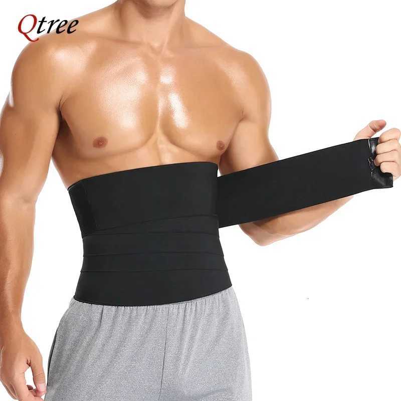 Men Body Shaper Snatch Me Up Bandage Wrap Waist Corset Trimmer Belt Compression Bands Weight Loss Slimming Shapewear W250910
