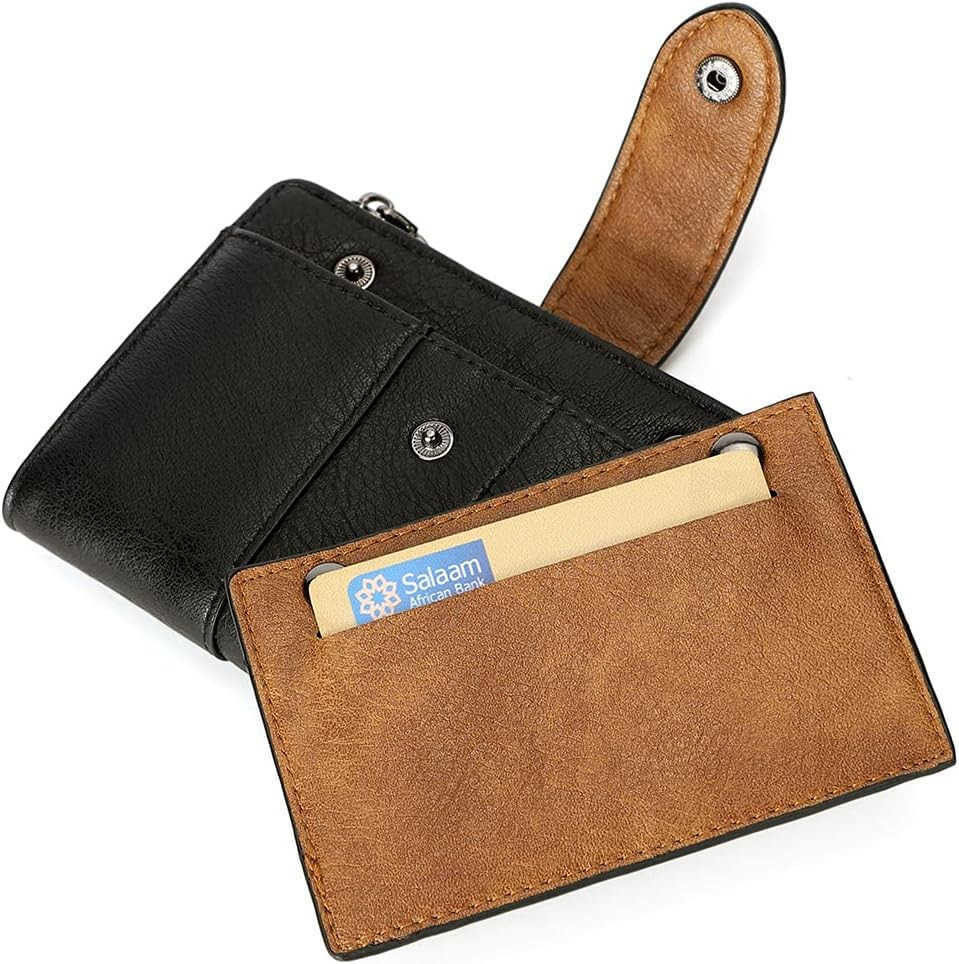 Small Wallet for Women Leather Slim Womens Wallet Bifold Multi Card Holder Organizer Designer with Removable ID WindowZ250910