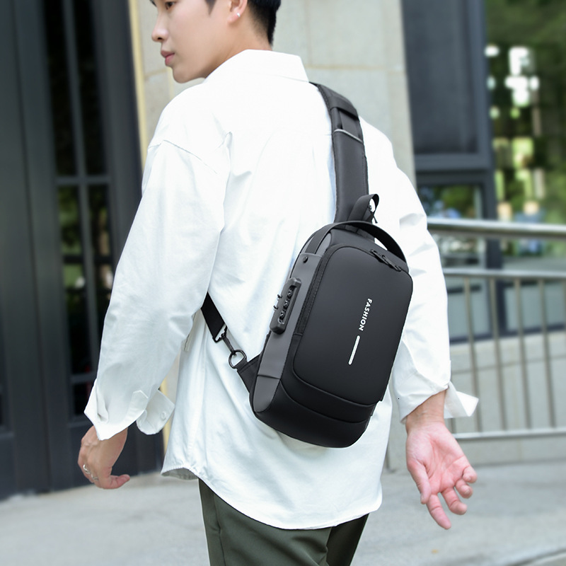 Men S Chest Bag With Free Shipping Combination Lock Luxury Bag Motorcycle Bag Platform Hot Selling Crossbody Bag Large Capacity Anti Theft Designer Ba