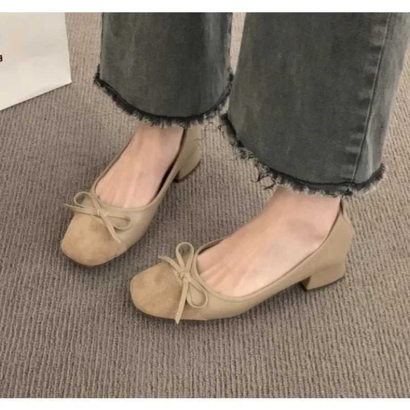 New Women Cute Ballerina Low Heel Shoes Lady Slipony Butterfly Knot Vintage Kawaii Mocasines Loafers Girl Lolita Mom Shoes W250910