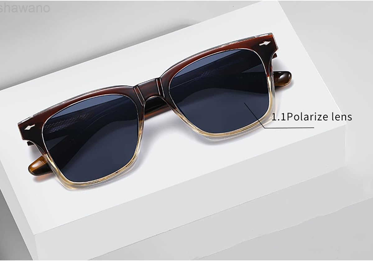 Square Sunglasses Vintage Classic Sun Glasses Polarized UV400 Lens Eyewears for Men EyeglassesW250910