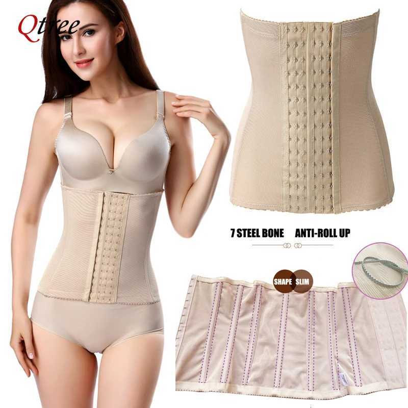 Qtree Dress Slimming Waist Belt Shapewear Women Belly Cincher Body Shaper Fat Compression Strap Girdles Firm Corset W250910