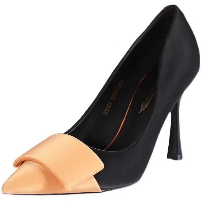 Brand Women Shoes 2024 Sexy Pointed Womens Pumps Comfort Shallow Thin High Heel Pumps Fashion Mixed Color Party Dress Lay Shoes W250910