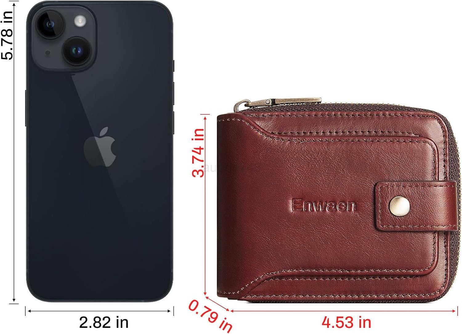 Mens Wallet with Zipper RFID Blocking Secure Genuine Leather Bifold Zip Around Wallets Multi with CARD HolderZ250910