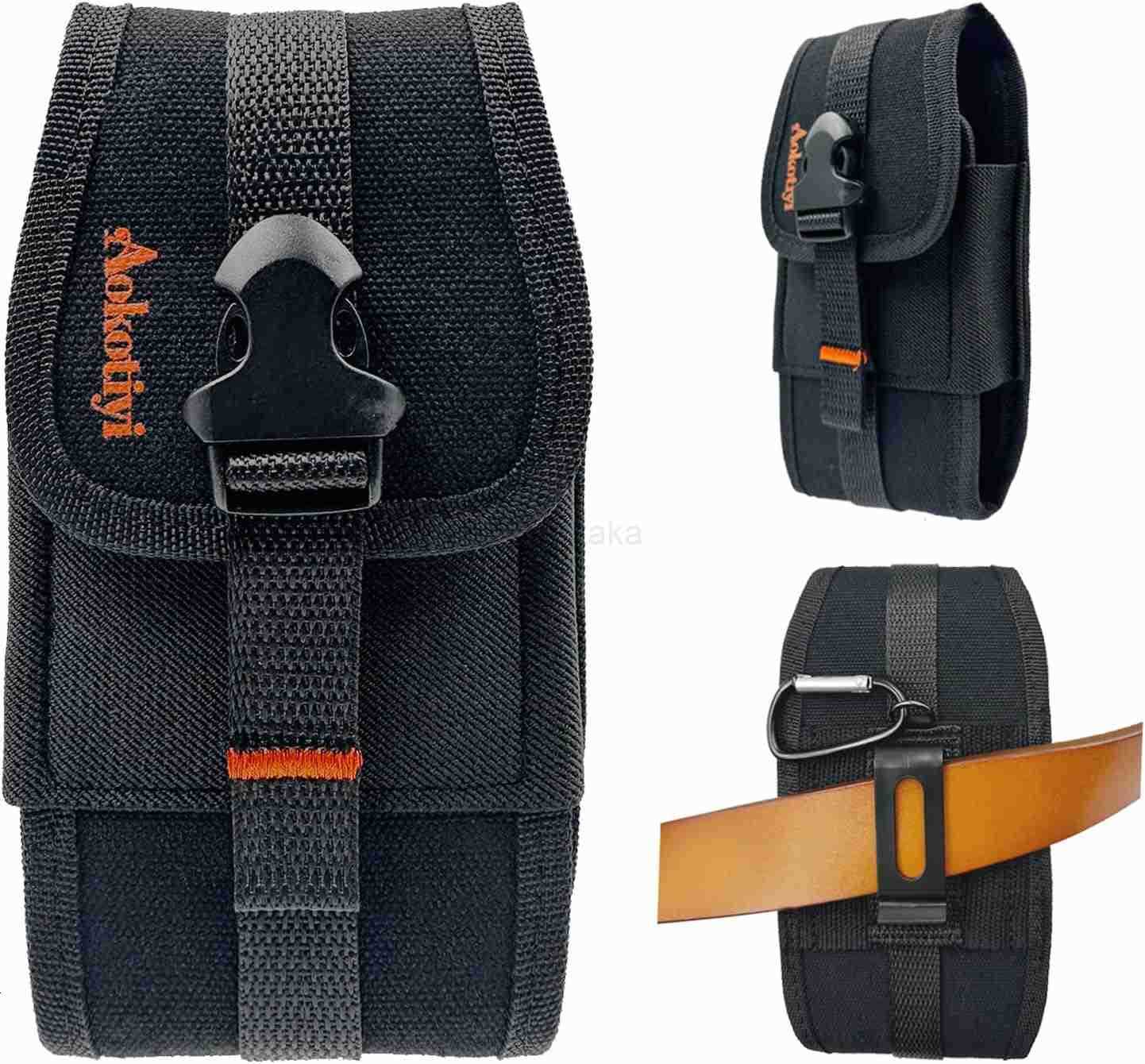 Buckle Closure case is Suitable for iPhone 111213141516 pro max 141516 Plus 1114 pro Canvas Belt Protection case and Sturdy Bag Tactical Phone Stand Z