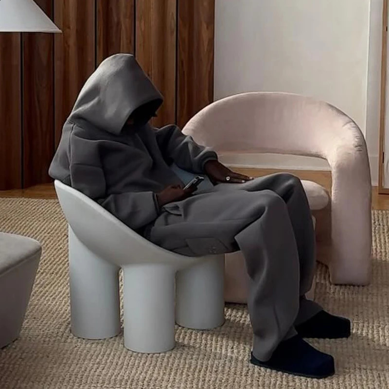 Mens Casual Solid Hooded Pullover Straight Pants 2 Piece Set Tracksuit For Fashion Loose Hoodies Sweatshirt Wide Leg Sweatpants 250906