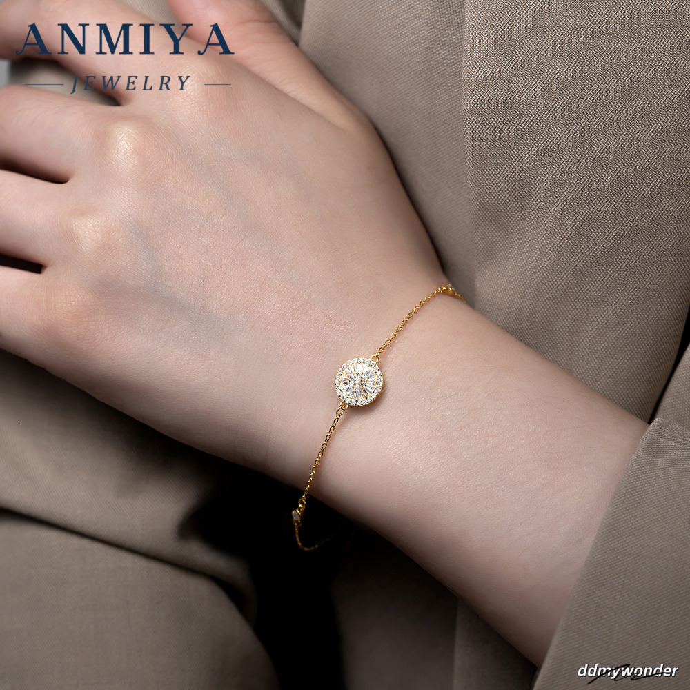 Premium Sterling Sier Clover Bracelet With Geometric Round Design And Sparkling Zircon Inlay For Jewelry Gift