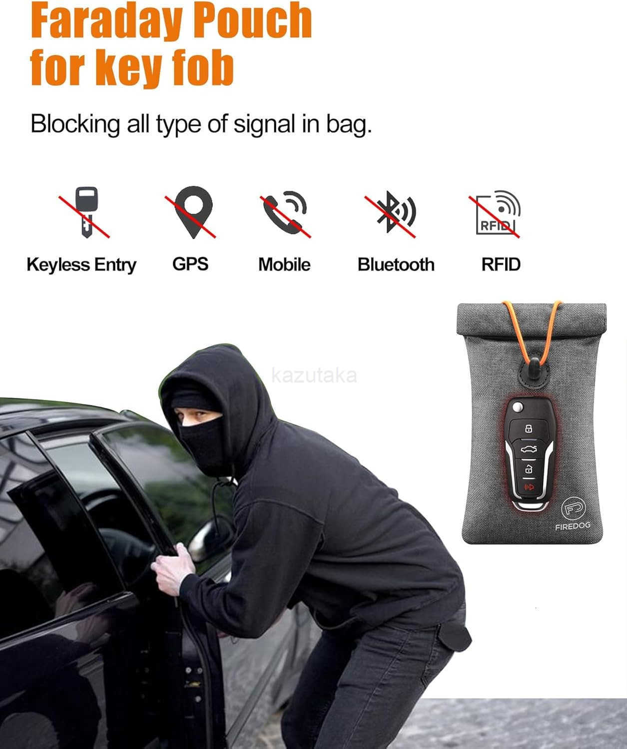 Faraday Pouch for Car Keys and Smartphone Key Signal Blocking Bag Cell Phone Keyless Entry Fob Signal Blocking Bag Z250910
