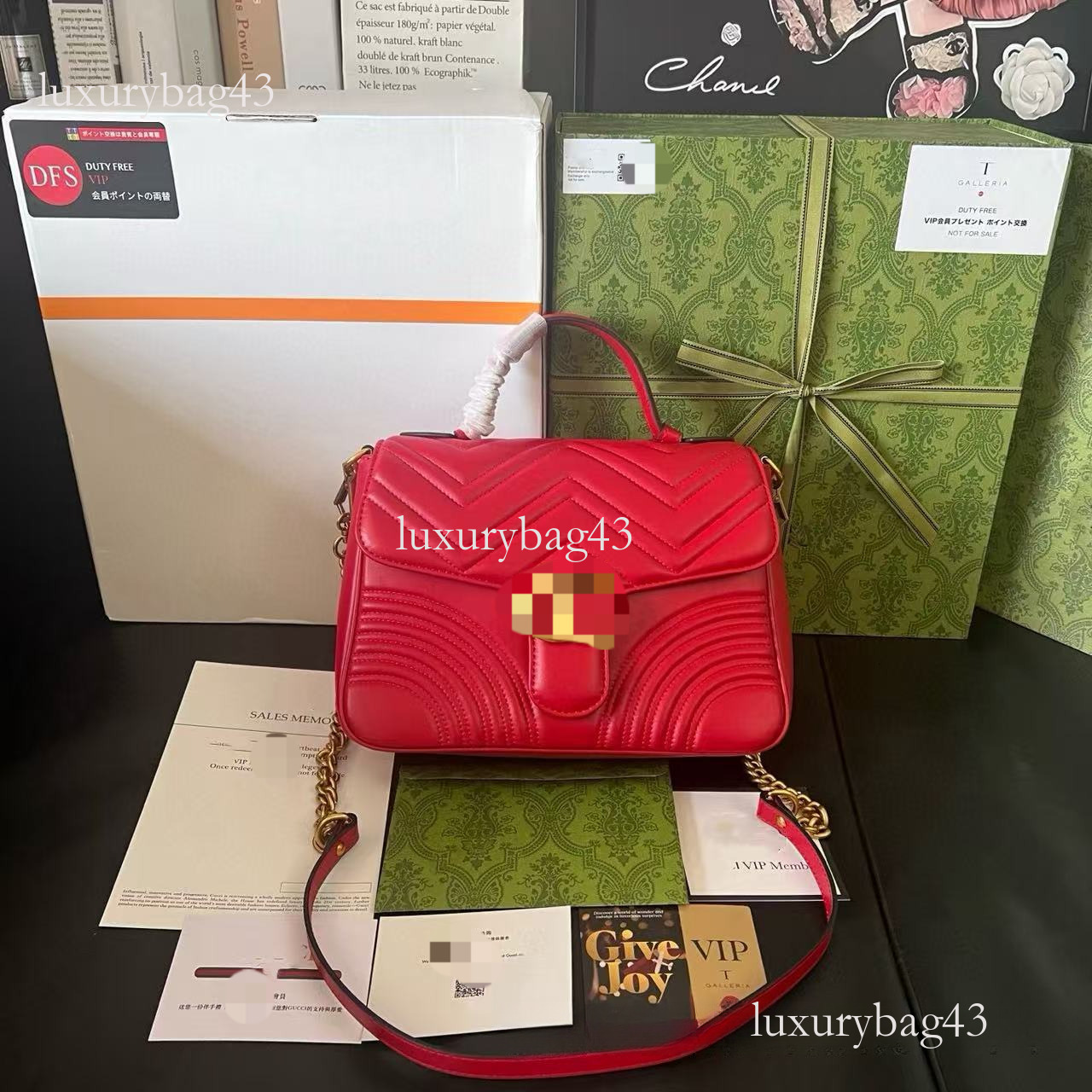 Membership Designer Bag Gift VIP Solid Color Handbag Beauty Luxury Bag Label Makeup